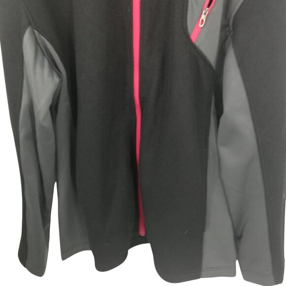 Spyder Mens Raider 2.0 Full Zip Jacket Size XL Black Red Logo Sweater Ribbed - Picture 7 of 14